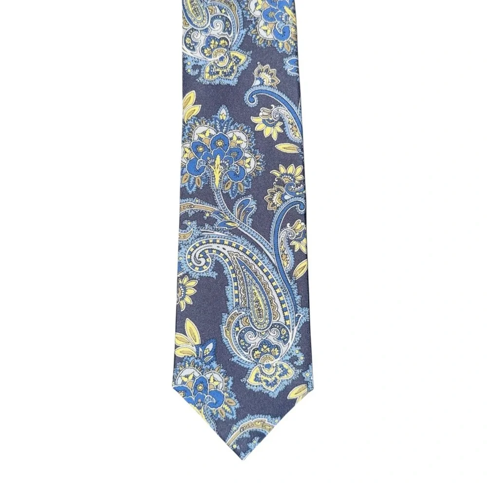 Daniel Cremieux Seven Fold Ltd‎ Edition 82/202 Silk Blend Blue Paisley Tie